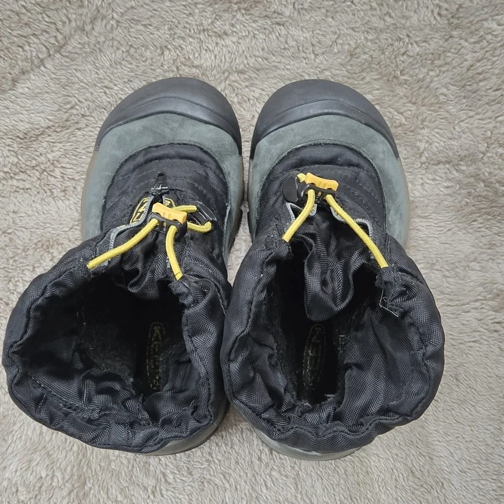KEEN Bridger Waterproof Leather Insulated Boots Youth Size US 2 EUR 34 Black Zip